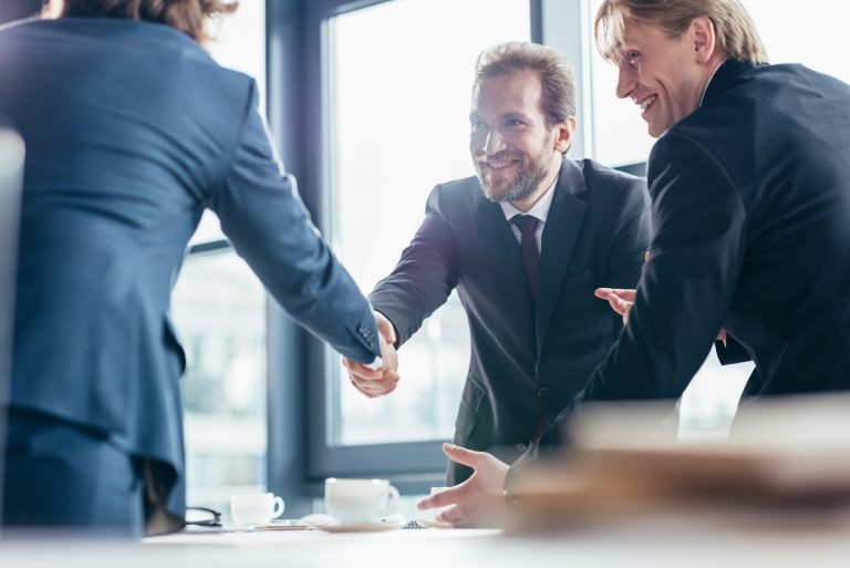 businessmen shaking hands